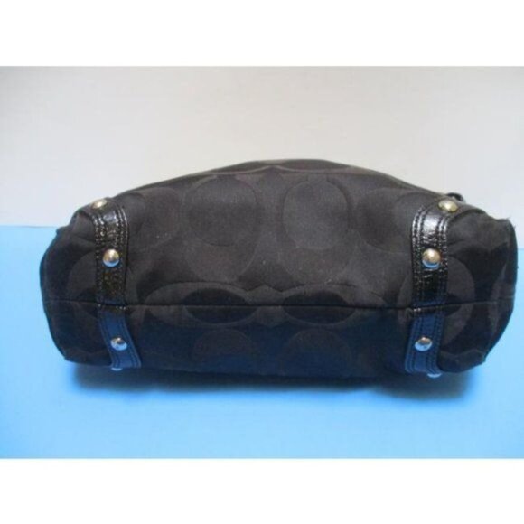 *COACH 1941 Hobo Brown Canvas Chrome Hardware - Picture 3 of 8